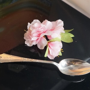 Antique Russian Silver spoon 875, Silver tea spoon, Antique spoon with JS monogram, TLJ18