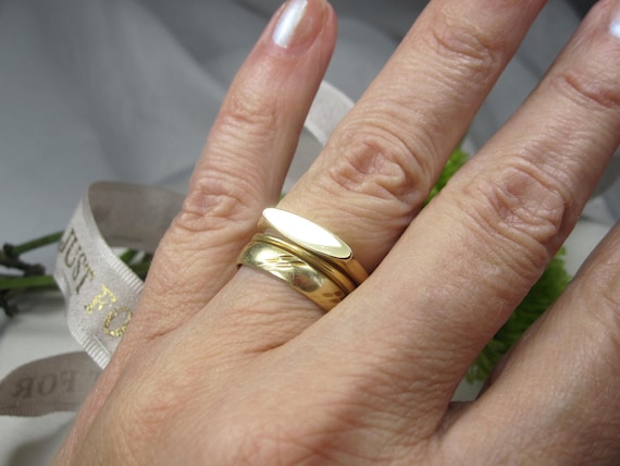 New Solid Gold 9kt Signet Bar Ring, N11 - image 10