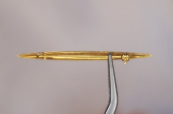 Edwardian 8ct Gold Bar Brooch,Gold Tie pin brooch… - image 9