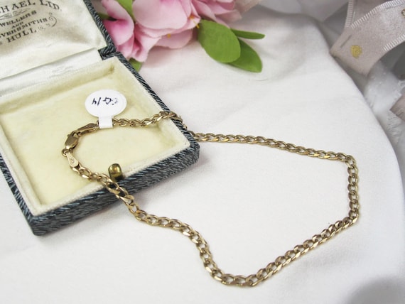 Vintage 10kt yellow gold link bracelet 9,5 inch long, GG14