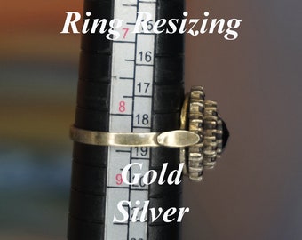 Ring Sizing Service, Up and Down in size for 9,10,14,18,22 kt Gold and Silver, only for our jewelry