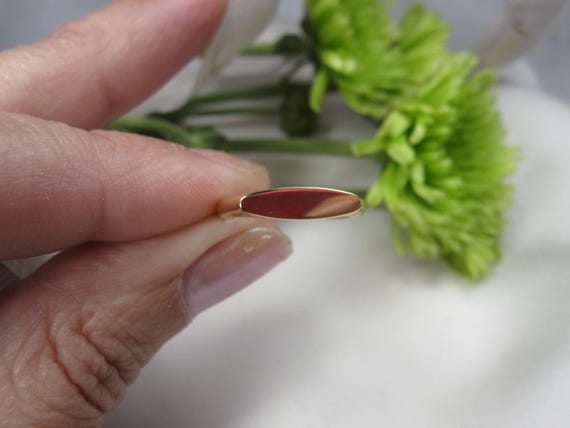 New Solid Gold 9kt Signet Bar Ring, N11 - image 9