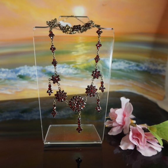 Victorian Bohemian Garnet Necklace 1840-50 Large … - image 2