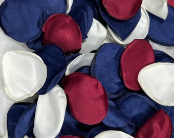 Blue White Petals Wedding Decor Red Flower Girl Petals Navy Blue White Wedding Aisle Decor Flower Petals Blue Red Ceremony Decor