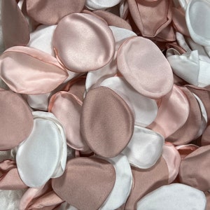 Branco blush pétalas decoração de casamento flor menina pétalas empoeirado rosado corredor decoração flor rosa pétalas tan cerimônia decoração champanhe confetes