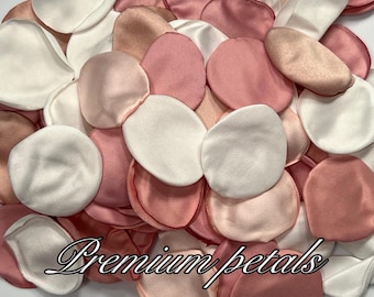 Dusty Rose Petals White Wedding Flower Girl Petals Dusty Rose Blush Aisle Petals Decor Flower Pink Petals Ceremony Decor Confetti Blush