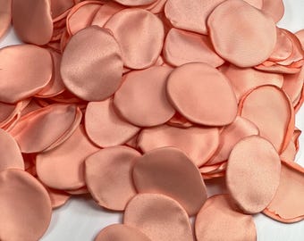 Pétalos de coral melocotón para decoración de bodas, pétalos de niña de las flores, decoración de pasillo de boda rosa, pétalos de flores, decoración de ceremonia ruborizada, confeti para despedida de soltera