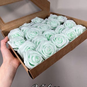 Décoration de mariage capitule vert menthe menthe clair petite fleur rose mariage fournitures d&#39;artisanat bricolage mariage capitule menthe aqua verre de mer rose