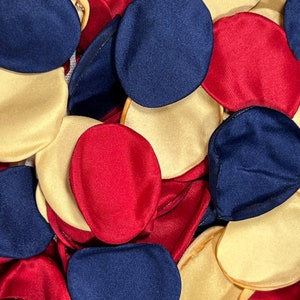 Pétalas de flores vermelhas e azuis, decoração de casamento, pétalas de flores, vermelho, azul marinho, corredor, pétalas de flores, ouro, vermelho, cerimônia, decoração de chá de panela, confetes