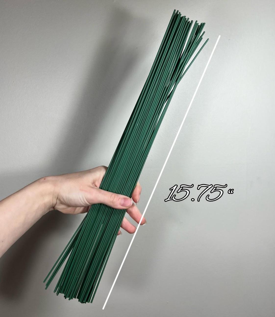 Lot De 200 Tiges De Fil Floral Vert - Calibre 18, 35,6 Cm, 1,2 Mm De Diamètre, Pour Arrangements Et DIY - 6