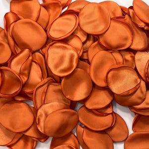 Pétalos de color naranja quemado, decoración de boda, pétalos de niña de las flores, decoración de pasillo de boda de terracota, pétalos de flores, decoración de ceremonia de óxido, pétalos de confeti, flores