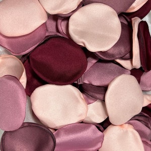 Rosa Blütenblätter Hochzeitsdeko Blumenmädchen Blütenblätter Burgund Hochzeit Gang Dekor Blütenblätter Staubrose Zeremonie Dekor Blush Konfetti