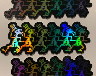 Widespread Panic - Dancing Note Eaters Holographic 3" Sticker UV/Water Resistant