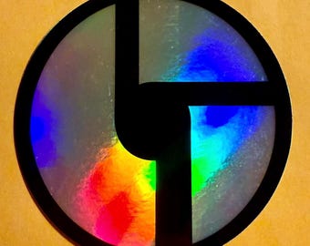 Disco Biscuits - Bisco Circle Logo Holographic 3" Sticker - Vinyl, UV/water resistant