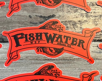 Widespread Panic - Fishwater Sweetwater 7" Sticker Red/Vinyl/UV/Water Resistant