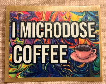 Microdose Coffee 3" Sticker Vinyl/UV/Water Resistant