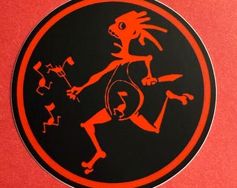 Widespread panic - Note eater Red/Black 3" Sticker - Vinyl/UV/Water resistant