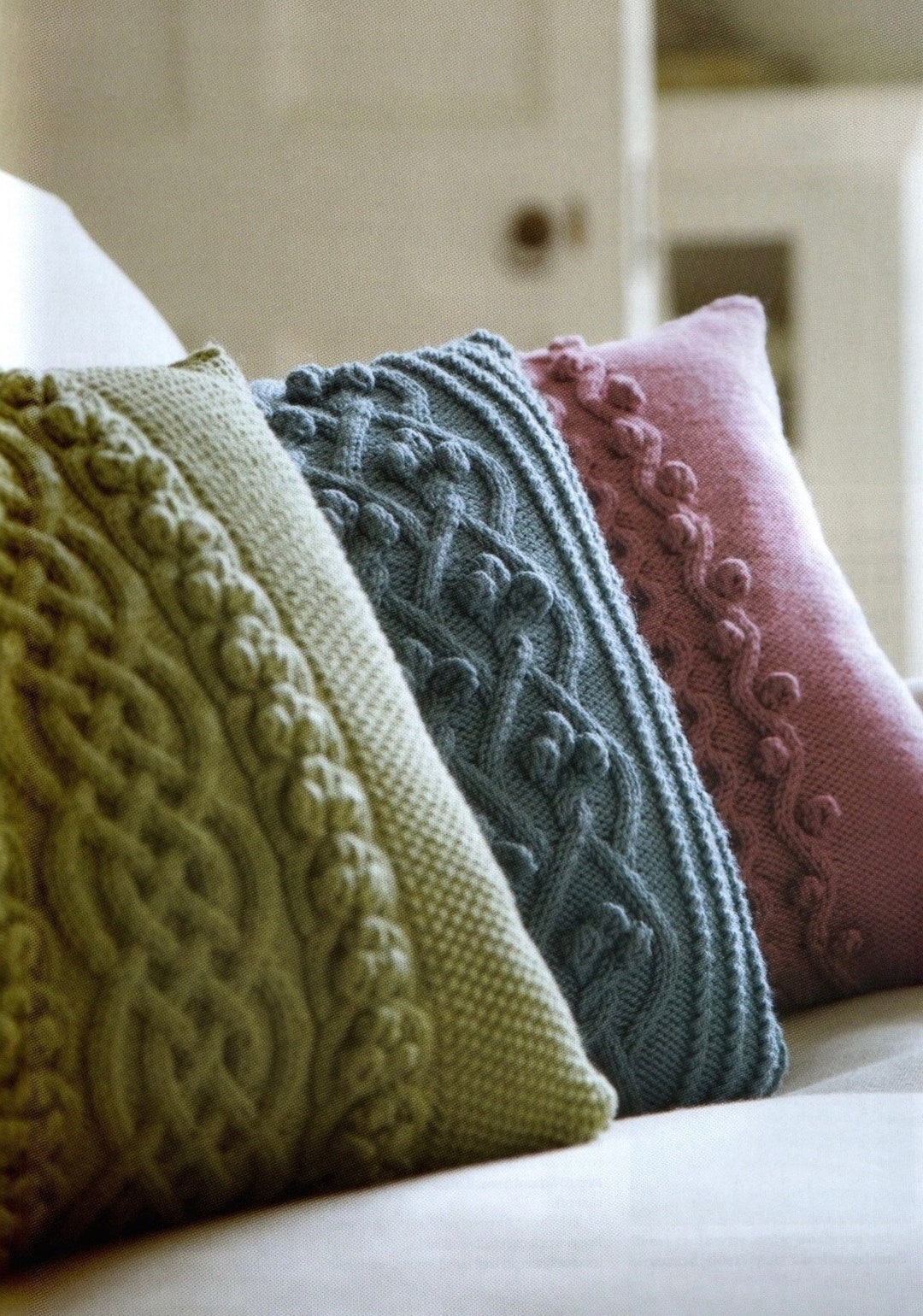 Cable Knit Pillow Patterns PDF Download Etsy