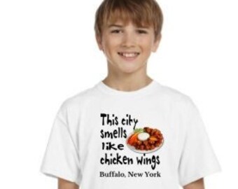 Youth Buffalo NY Crew Neck Unisex Pre Shrunk Cotton T-Shirt