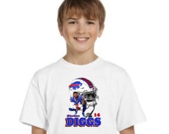 Youth Stefon Diggs Football Crew Neck Unisex Pre Shrunk Cotton T-Shirt