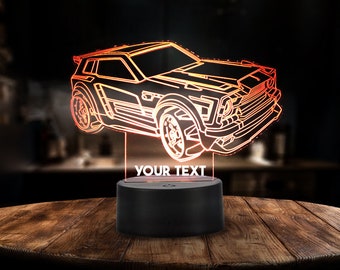 Lampe LED multicolore personnalisée Rocket League 3D LED multicolore cadeau Unique pour enfants veilleuse anime personnalisée cadeau de Noël