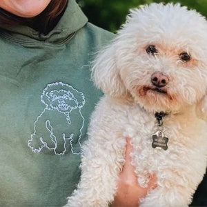 Personalized Pet Embroidered Hoodie Shirt Embroidery Custom Pet Dog Cat Sweatshirts Custom Pet Hoodie Christmas Gift For Her Him