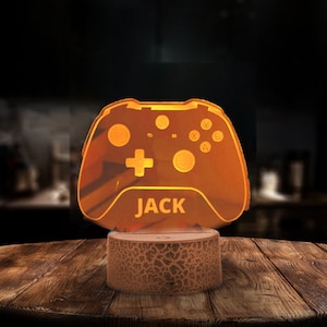 CONSOLA DE JUGADOR personalizada Luz nocturna 3D / Regalo para niños / Regalo para jugadores / Regalo de lámpara para niños personalizado / Lámpara de escritorio / Regalo para jugador