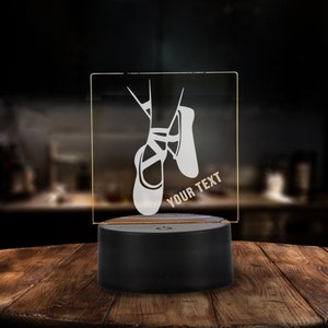 Dancer Custom LED Night Light - Personalized Gift for Dance Lovers, Bedroom, Studio Decor, Party Enhancer, Remote Included