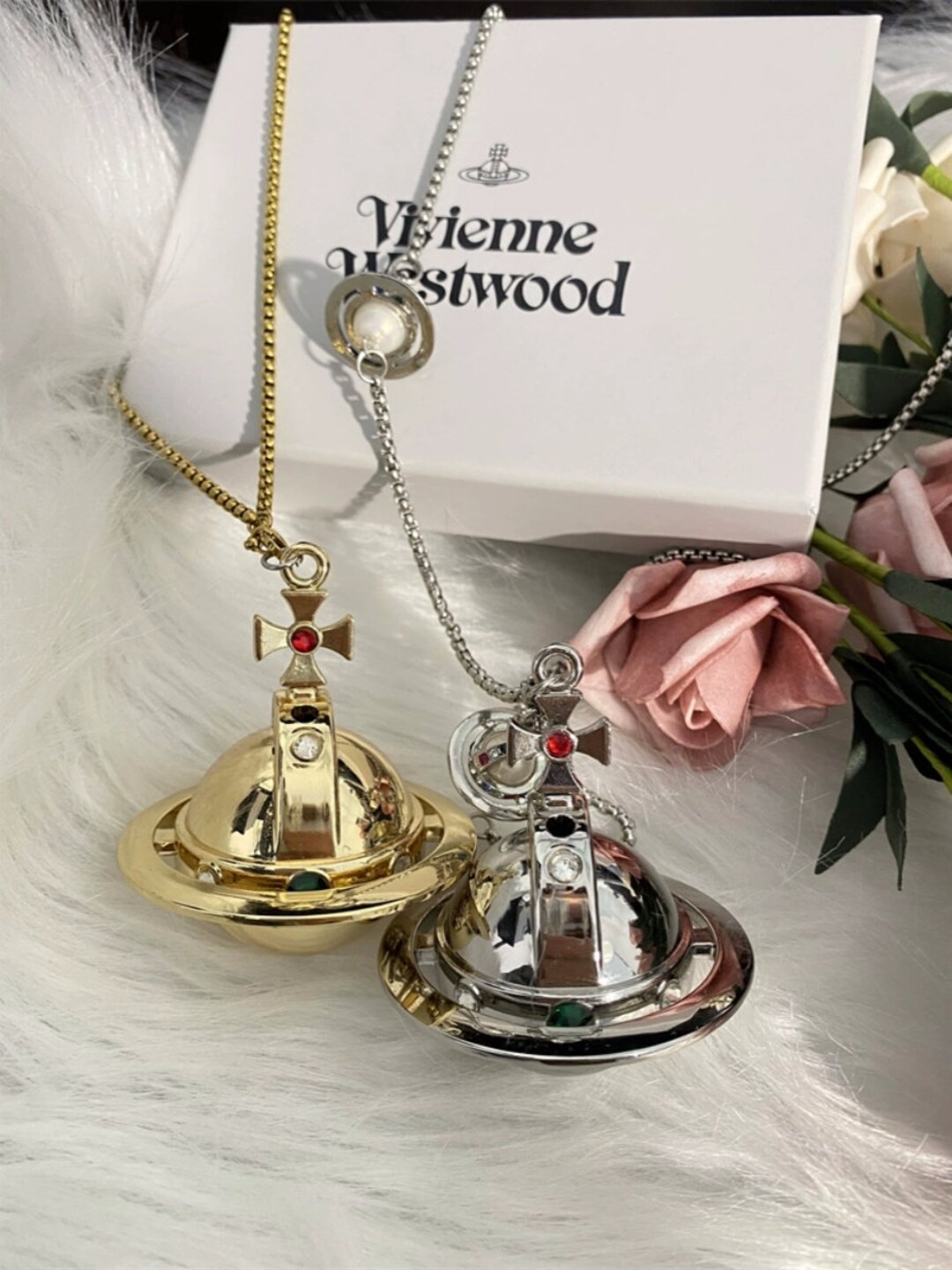 Vivienne Westwood Saturn Lighter Necklace Etsy UK
