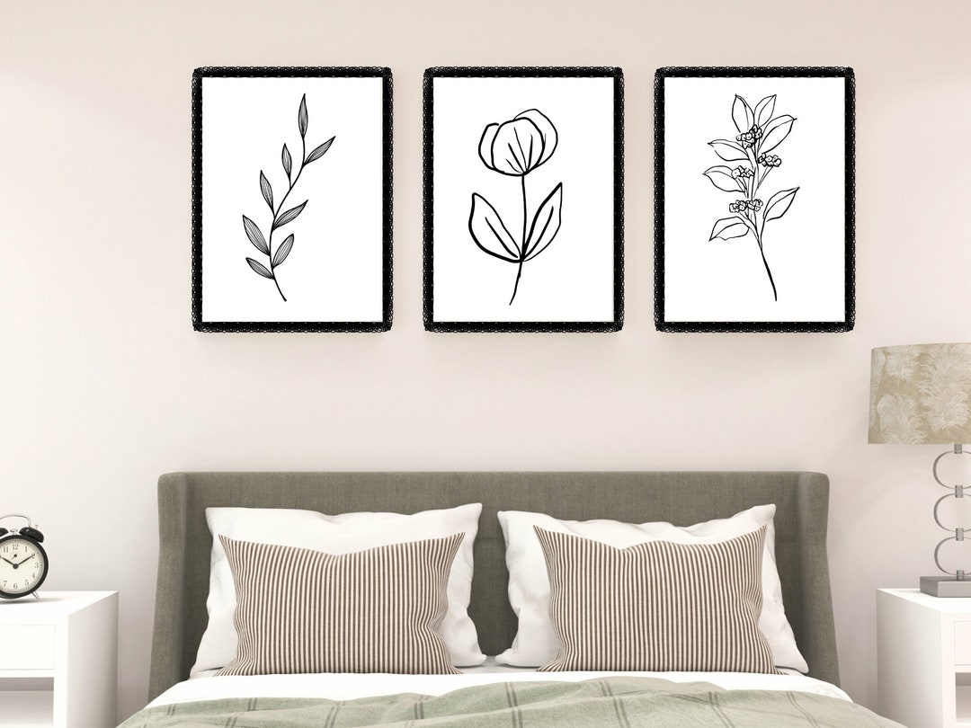 Floral Wall Art Flower Wall Art Minimalist Wall Art Printable Digital Art Wall Decor Home Decor