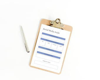 Planificador de redes sociales imprimible / Planificador de redes sociales / Planificador de pequeñas empresas / Contenido de redes sociales / Plan de marketing / Redes sociales