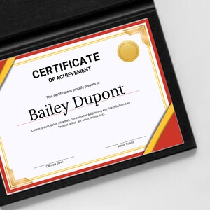 Editable Certificate Of Achievement | Printable Certificate Template | Award Recognition | Certificate Of Recognition | Instant Download