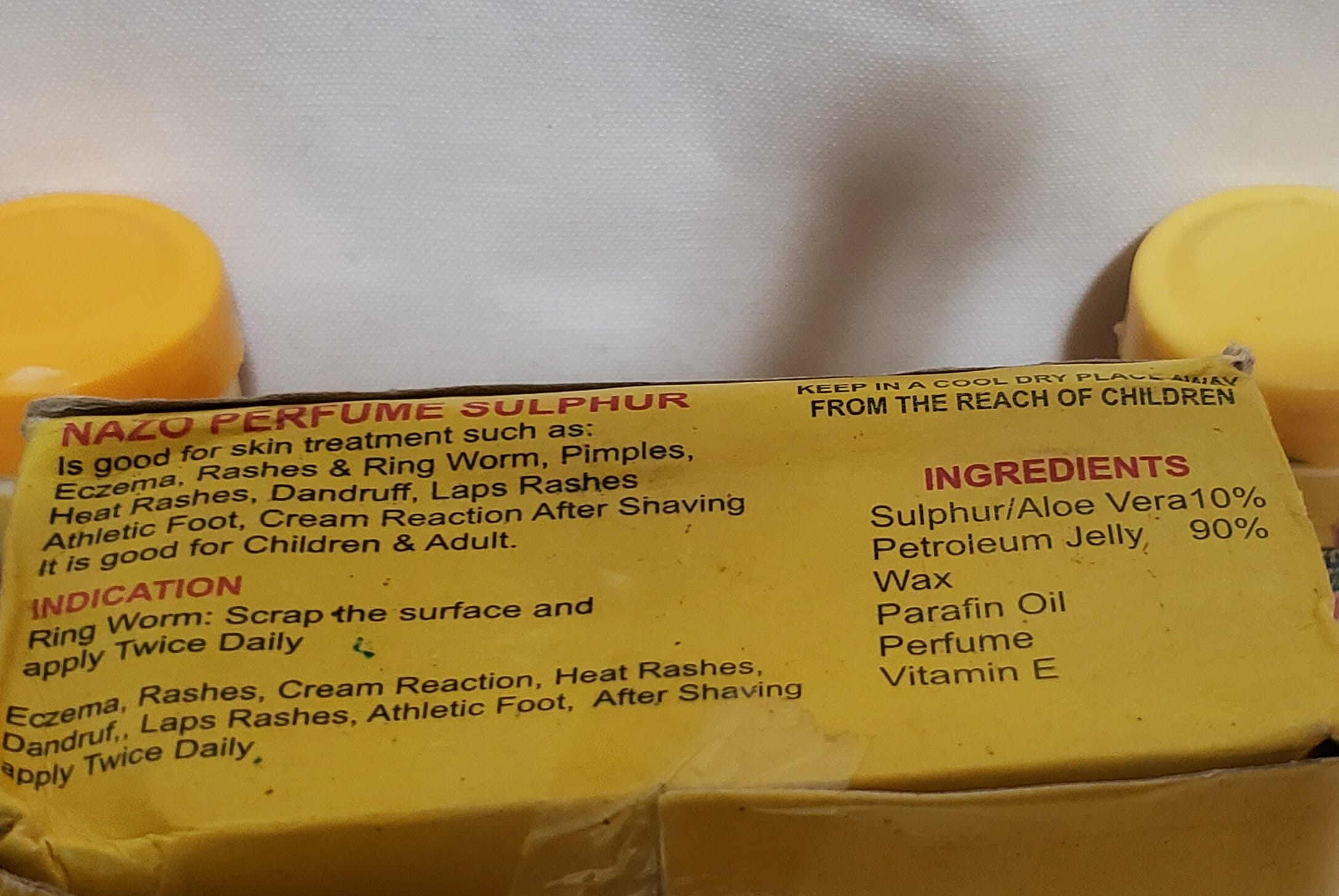 2 Pieces Nazo Perfume Sulphur/eczema Cream/rashes and Ring Etsy