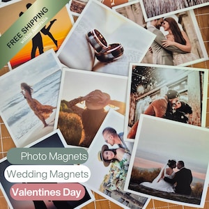 Valentijnsdagcadeau, retro fotoprint, aangepaste fotoprint, papier jubileumcadeau, gepersonaliseerd fotodecor, foto's aanpassen, koelkastdecor