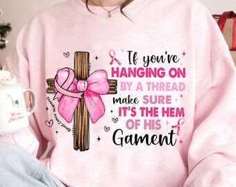 Jesus Breast Cancer Cross Png, Matthew 9:20-22 Bibel Fight Breast Cancer Png, Jesus Breast Cancer Bow Png Design, Cancer Bow Sublimation