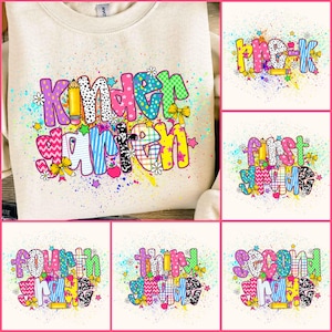 Preppy Back To School Bundle, Kindergarten, First Day Of School, Coquette Pencil, Pre-k 1st/2nd/3rd Grade, School Bundle Png, Back To School