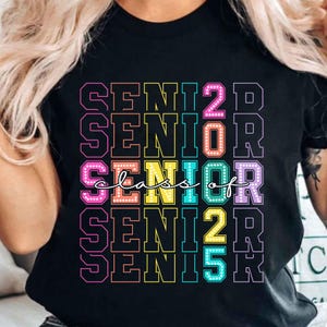 Senior 2025 PNG, Retro Graduation PNG, Sublimation Design, Digital Download Png, Class of 2025 png, High school Senior Shirt Design