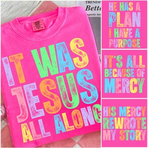 His Mercy rewrote my story Png, It&#39;s was Jesus all long, Christian women Png, Distressed Everyday Jesus png, Bible verse png, Jesus png