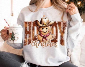 Howdy Chrsitmas Gingerbread man PNG, Christmas Season Png, Christmas western PNG, Christmas png, Retro Christmas Shirt PNG, howdy png files