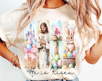 He is Risen PNG, Retro Easter Png, Matthew 28:6, Christian Easter png, Easter Jesus png, Bible Verse Png, Easter Brushstroke, Easter Bunny