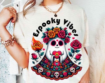 Mexican Ghost, Espooky Vibes PNG, Espooky Season, Spooky Conchas PNG, Mexican Conchas Ghost,Halloween Conchas Bundle PNG, Mexican Halloween