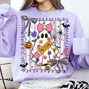 Benutzerdefinierte Halloween Lehrer Png, Halloween Png, Süßer Geist Png, Gruselige Saison Png, Retro Halloween Png, Preppy Gruseliger Lehrer Png Sublimation