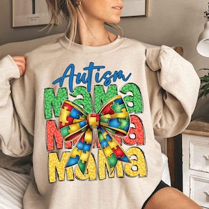 Autism Awareness Coquette Png, Retro Autism Mama PNG, Autism Bow PNG, Autism Advocate Png, Special Education, Neurodiversity Png