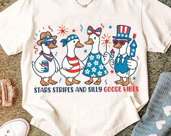 4th of July Goose PNG, America png, Coquette USA png, Fourth of July png, Patriotic png, Silly Goose png, Stars and stripes, American Mom