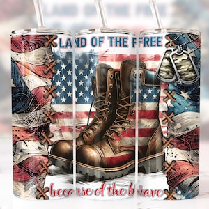 Veteran Memorial Day 20oz Skinny Tumbler Wrap, Sublimation Design, Digital Download PNG, American Flag Tumbler Wrap PNG, 4th of July Tumbler