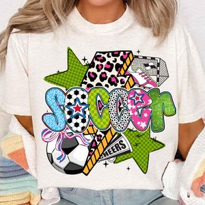 Preppy Soccer Png, Soccer Png, Soccer Coquette Png, Soccer Mama Png, Game Day Png, Checkered Soccer Png, Soccer Brushstroke Png