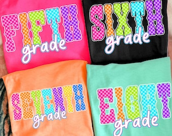 Pacchetto Neon Distressed per la quinta/sesta/settima elementare PNG, Pacchetto Preppy per il ritorno a scuola PNG, Insegnante di scuola colorato PNG, Primo giorno di scuola PNG