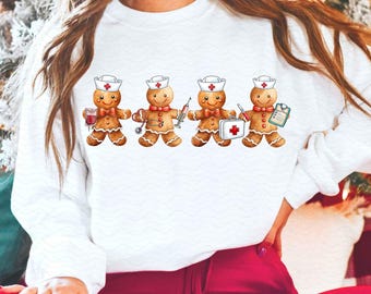 Gingerbread Nurse Christmas Png, Retro Nurse Png, Merry Christmas Sublimation, Gift for Nurse, School Nurse Png, Funny Nurse Sublimation