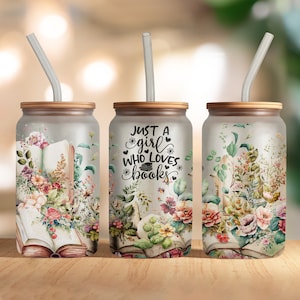 Books Libbey Glass Wrap, 16 Oz Glass Can Wrap PNG, Book Lover Glass Tumbler Wrap, Book Nerd Glass Can Sublimation Wrap Design Download
