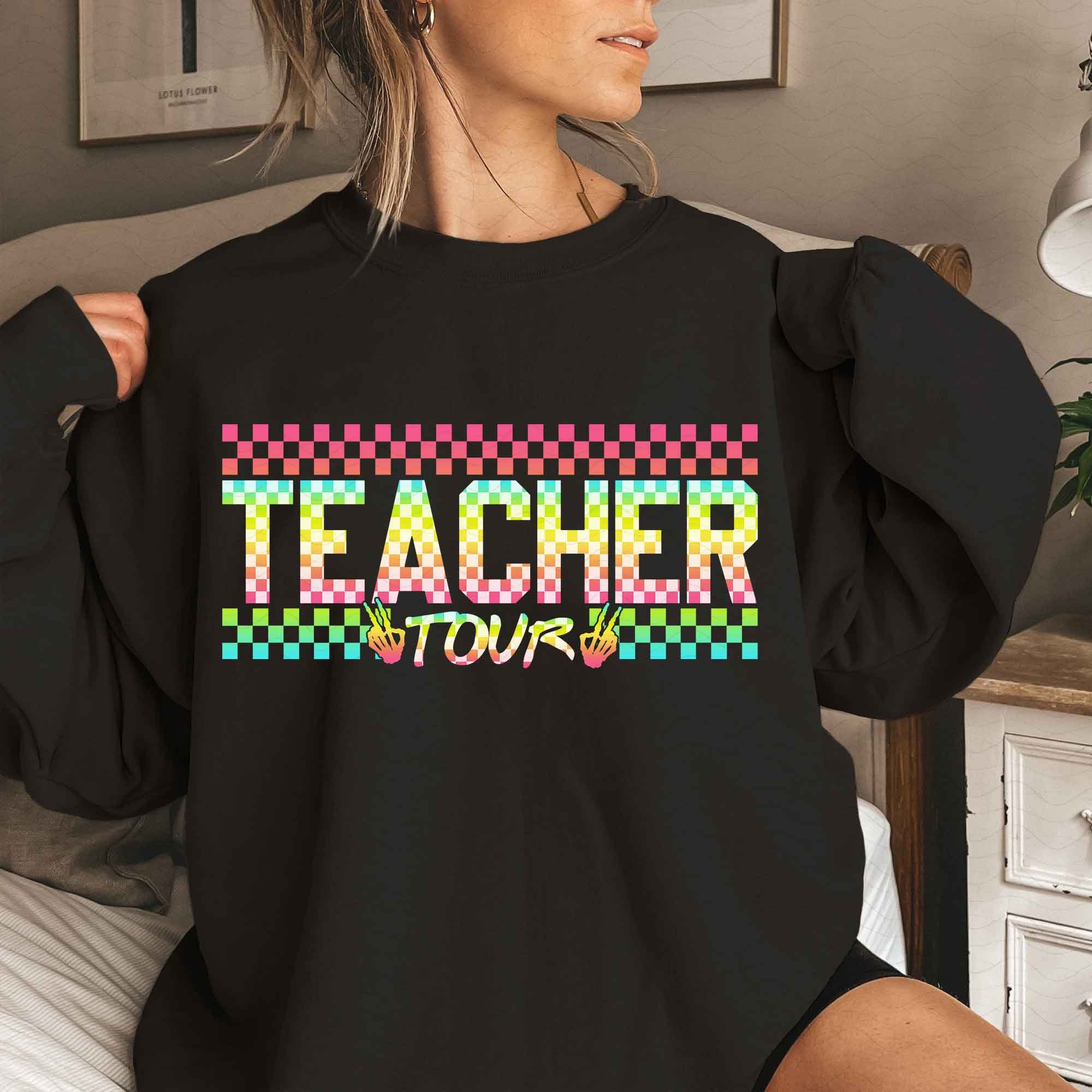 Retro Teacher Png, ABCD Teacher Tour Png, Back to School, End of Year ...